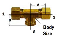 Compression Female Branch Forged Tee Diagram